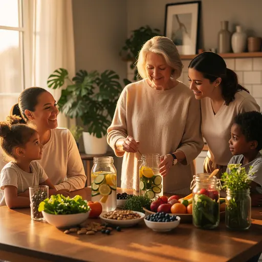 femme française partageant recette traditionnelle maison dans cuisine rustique